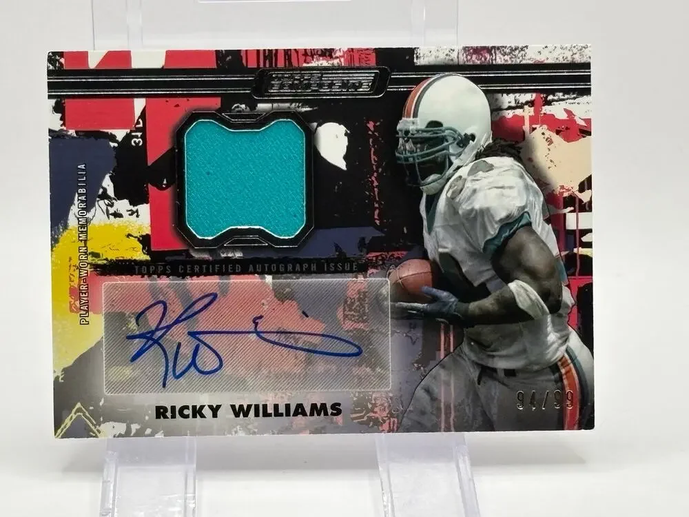 2024 Topps Composite Ricky Williams Jersey Patch Auto 94/99 SP Miami Dolphins